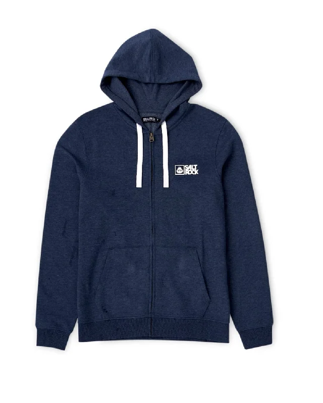 Saltrock Original - Mens Zip Hood - Blue Marl