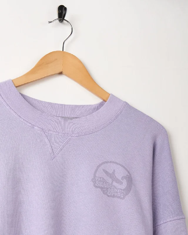 Surf Fest - Mens Oversized Sweatshirt - Lilac