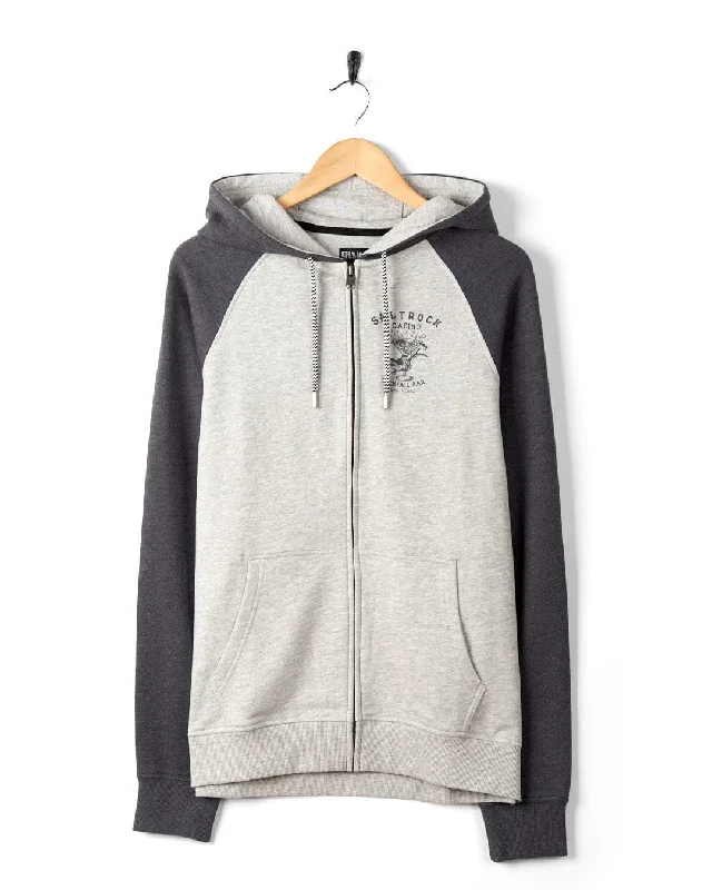 Vegas Cocktail - Mens Raglan Zip Hoodie - Grey