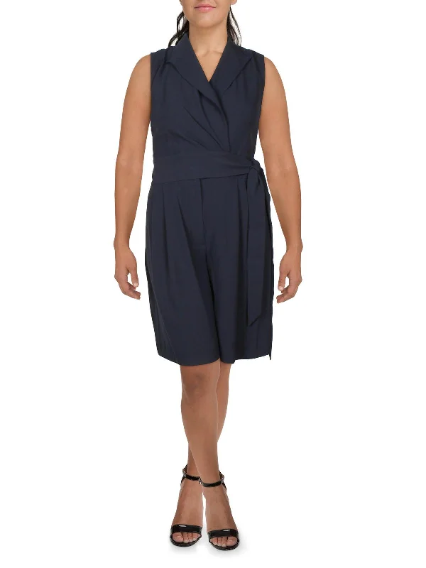 Womens Side Tie Surplice Romper