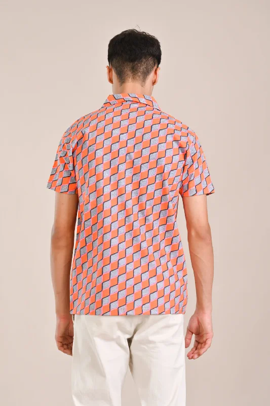 RESORT COLLAR BUTTON DOWN PRINTED POLO