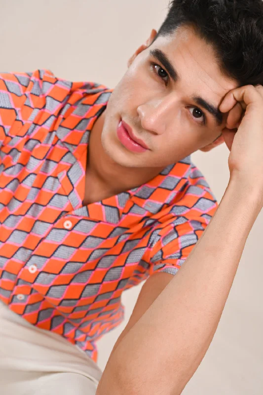 RESORT COLLAR BUTTON DOWN PRINTED POLO