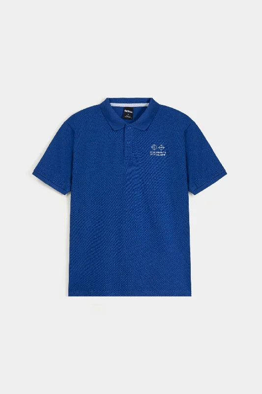 Slogan Print Polo Shirt